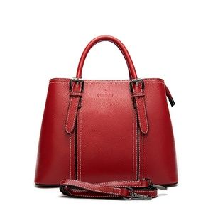 Noblag Top Layer Leather Tote Handbag